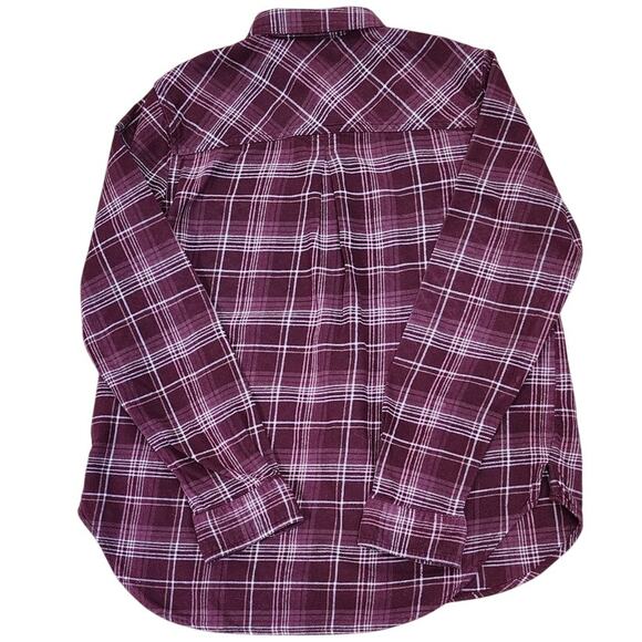 Sonoma Soft Flannel Shirt Womens Small Long Sleeve Button Down Plaid Pocket - Picture 12 of 12